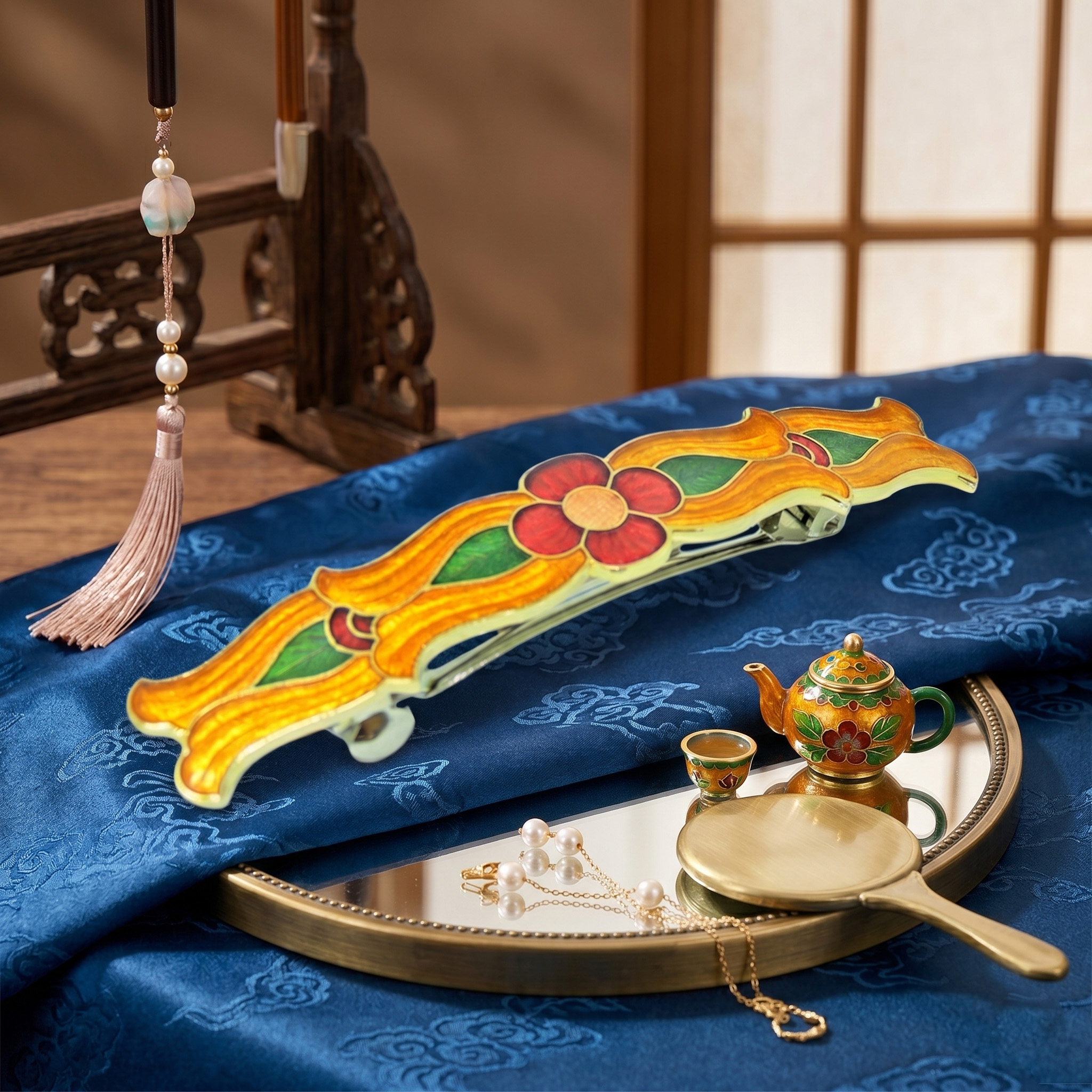 hard enamel hair clip